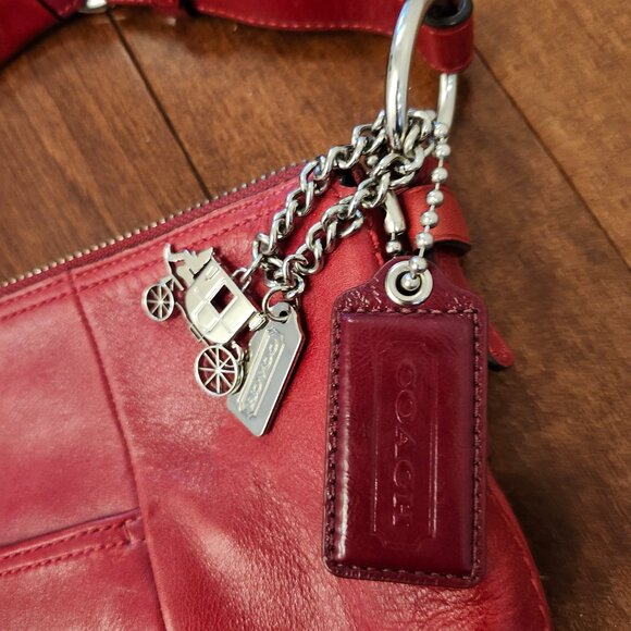 Coach red leather scout hobo bag vintage - Picture 2 of 15